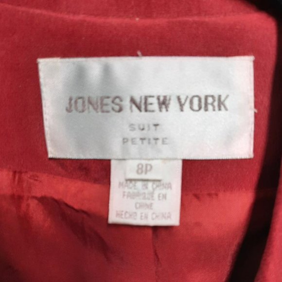 HP⭐ Jones New York Petite 2-Piece Silk Cinnamon / Rust Dress Suit Size 8P - Picture 9 of 11